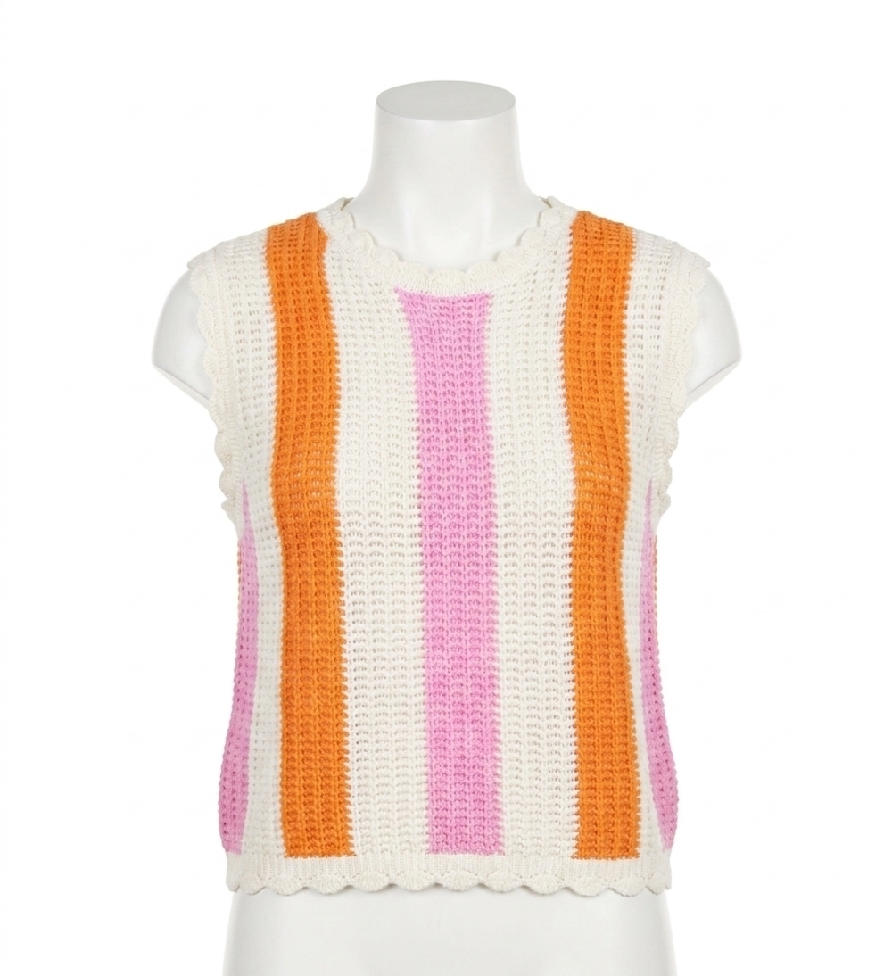 NEW FRNCH clusia top in creme